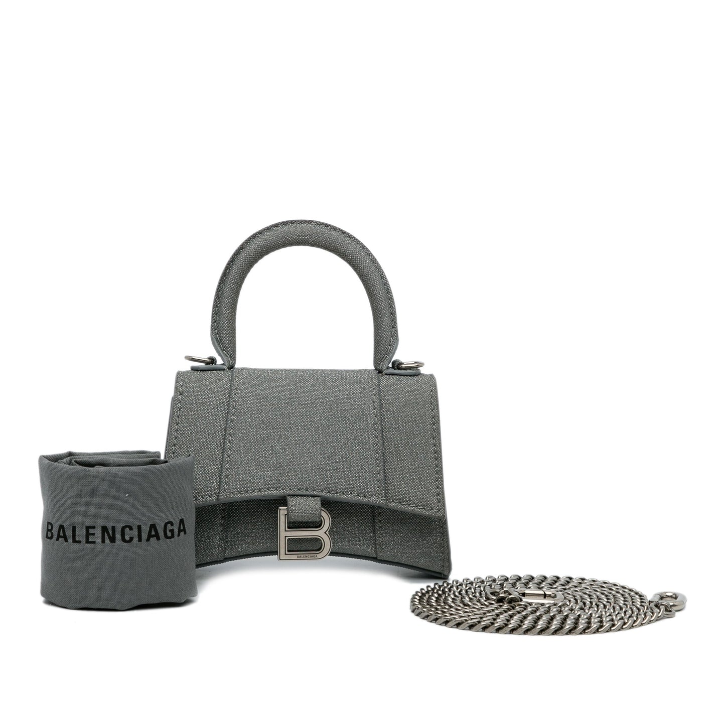 Balenciaga Mini Glitter Hourglass Satchel