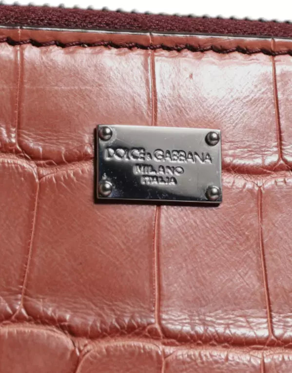 Dolce & Gabbana Croc Leather Briefcase Bag