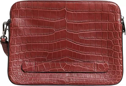 Dolce & Gabbana Croc Leather Briefcase Bag