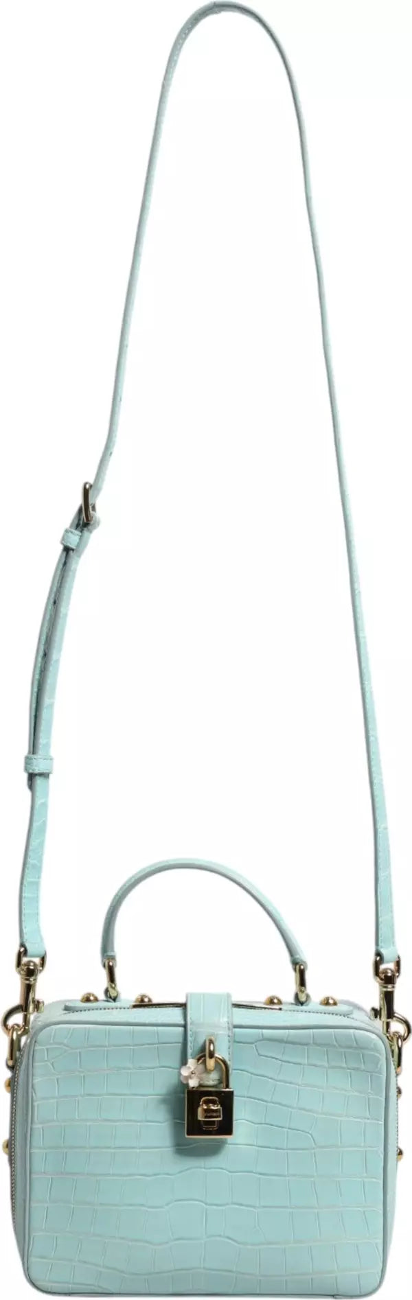 Dolce & Gabbana Mint Green Crocodile Leather Shoulder Bag