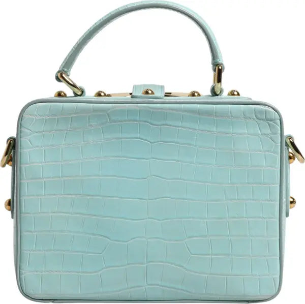 Dolce & Gabbana Mint Green Crocodile Leather Shoulder Bag