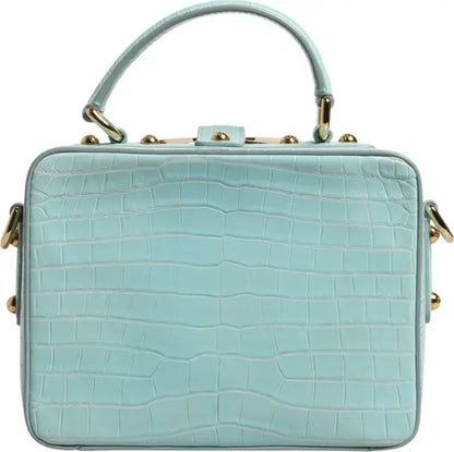 Dolce & Gabbana Mint Green Crocodile Leather Shoulder Bag