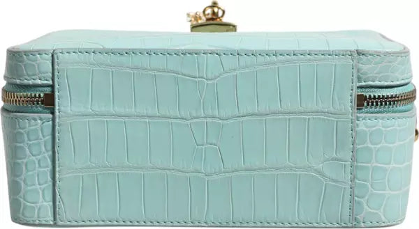 Dolce & Gabbana Mint Green Crocodile Leather Shoulder Bag