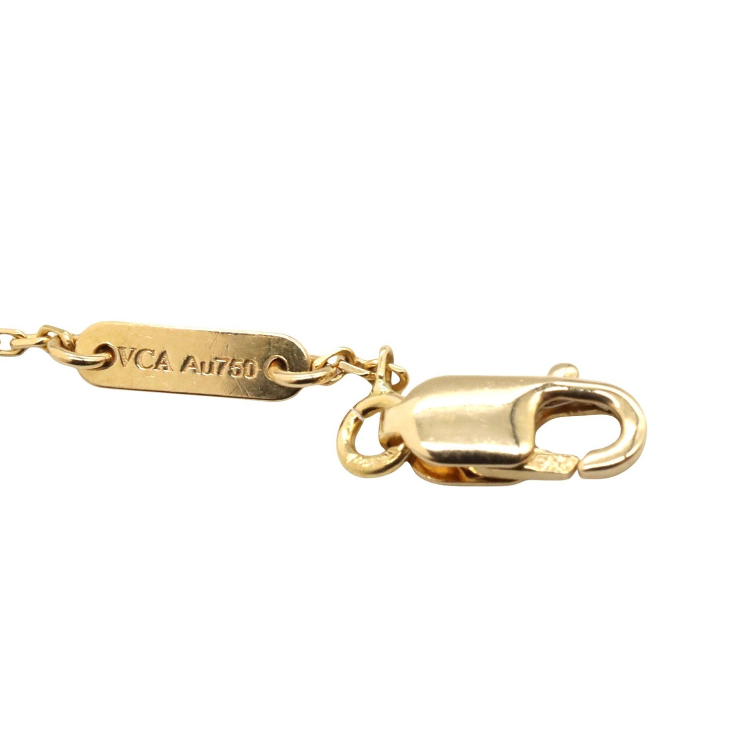 Van Cleef and Arpels 18K Yellow Gold and Mother of Pearl Sweet Alhambra Bracelet