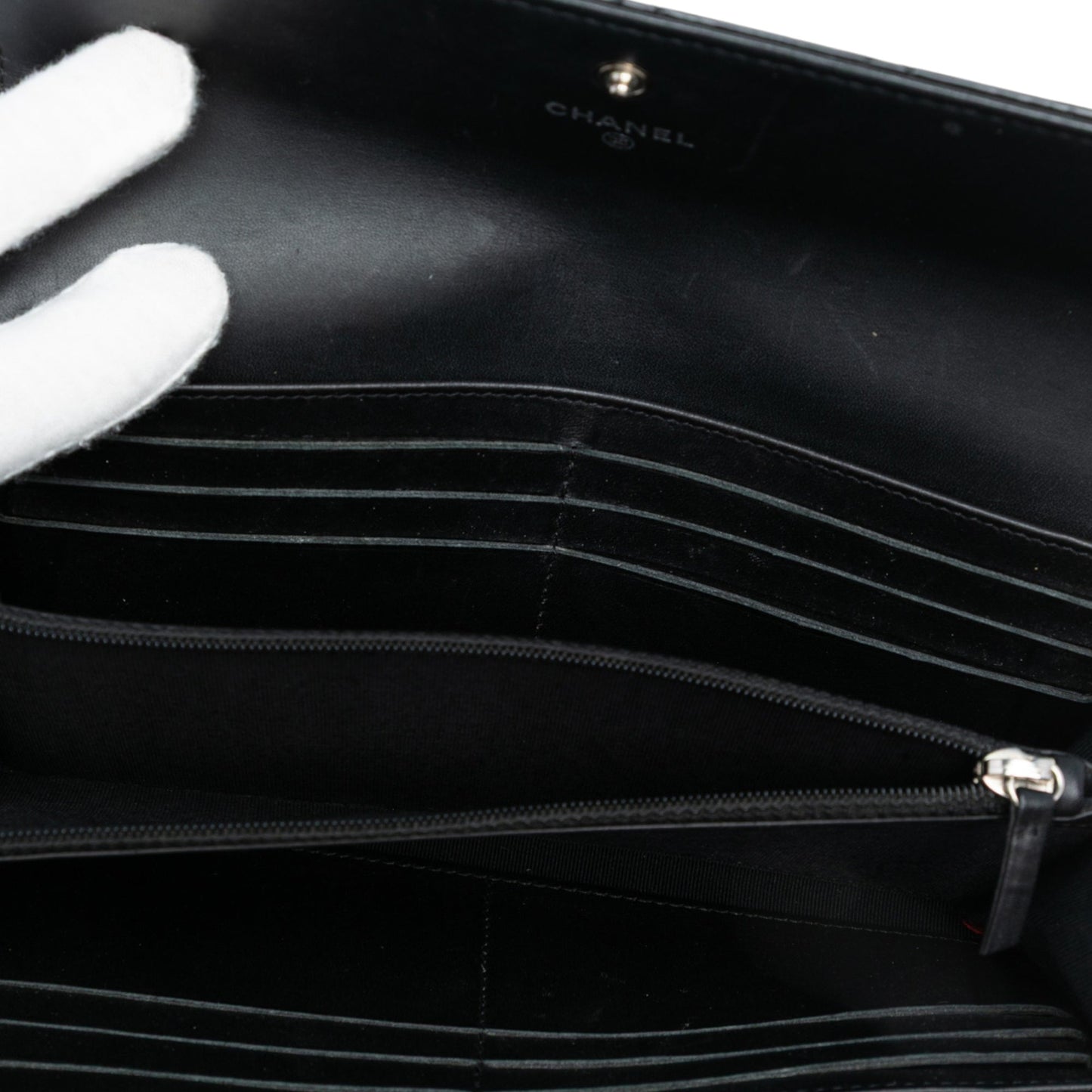 Chanel Large CC Quilted Patent Flap Wallet