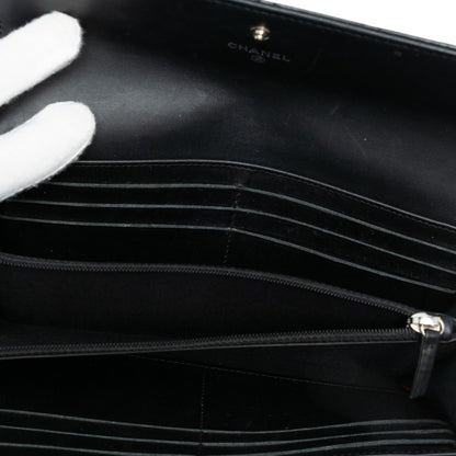 Chanel Large CC Quilted Patent Flap Wallet