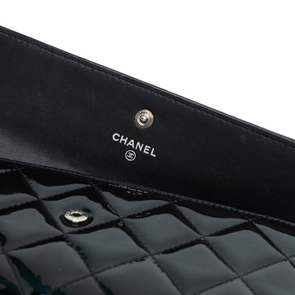 Chanel Large CC Quilted Patent Flap Wallet